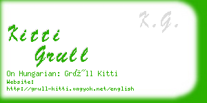 kitti grull business card